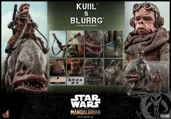 AUF ANFRAGE ! Star Wars The Mandalorian 1/6 Kuiil & Blurrg 37 cm Actionfiguren 2-Pack