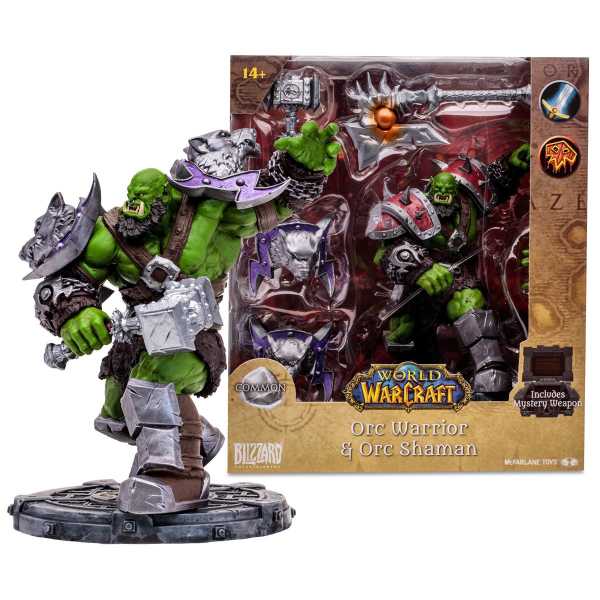 McFarlane Toys World of Warcraft Wave 1 Orc Warrior Shaman Common 1:12 Scale Posed Figure