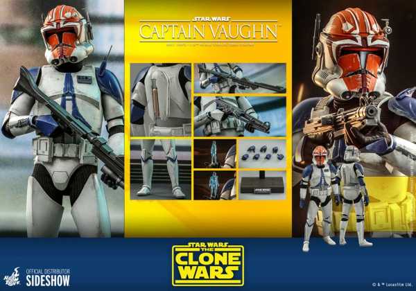 VORBESTELLUNG ! Hot Toys Star Wars The Clone Wars 1/6 Captain Vaughn 30 cm Actionfigur