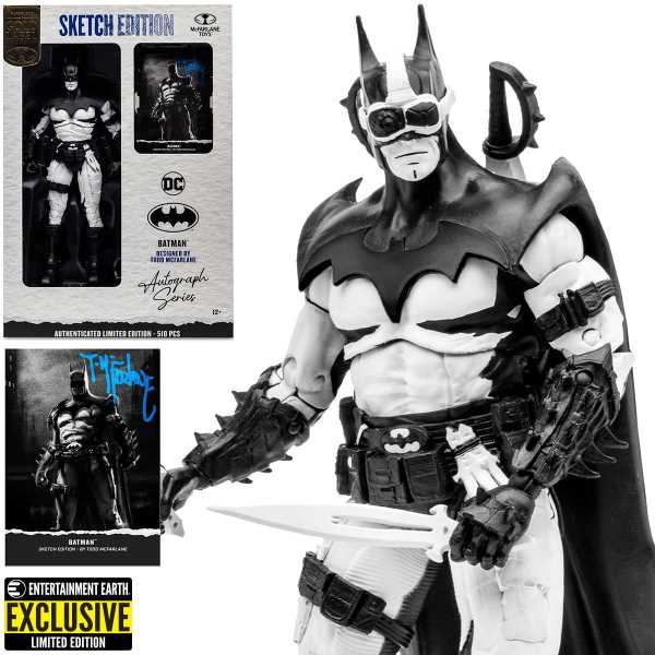 McFarlane Toys DC Multiverse Batman by Todd McFarlane Actionfigur Gold Label Signed Sketch Edition