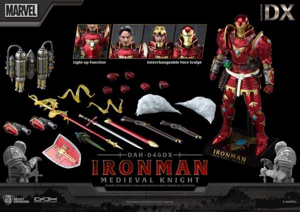 Marvel Dynamic 8ction Heroes DAH-046DX Medieval Knight Iron Man Actionfigur Deluxe