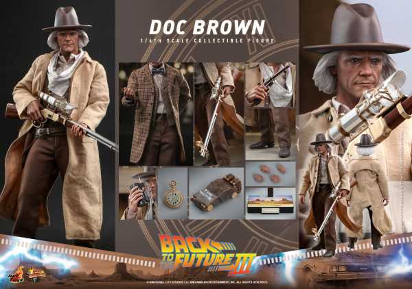 VORBESTELLUNG ! Hot Toys Zurück in die Zukunft III Movie Masterpiece 1/6 Doc Brown 32 cm Actionfigur