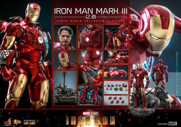 AUF ANFRAGE ! Iron Man Movie Masterpiece Series 1/6 Iron Man Mark III (2.0) Diecast Actionfigur