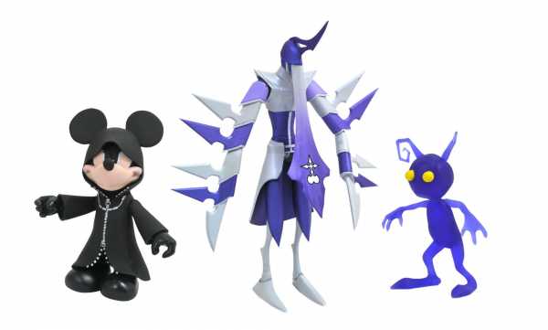 KINGDOM HEARTS SELECT SERIES 3 BLACK COAT MICKEY MOUSE WITH SHADOW ASSASSIN ACTIONFIGUREN 3-PACK