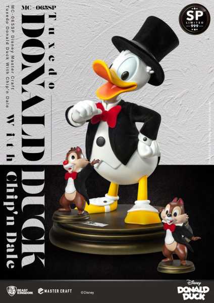 VORBESTELLUNG ! Disney MC-064SP Tuxedo Donald Duck with Chip'n und Dale 40 cm Master Craft Statue
