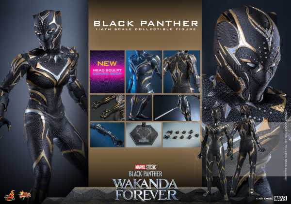 VORBESTELLUNG ! Hot Toys Black Panther: Wakanda Forever Movie Masterpiece Black Panther Actionfigur