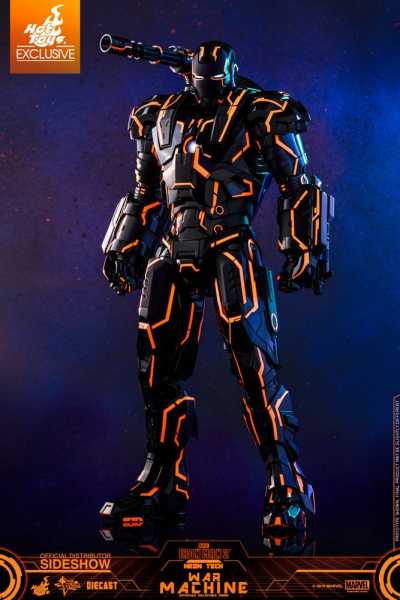 AUF ANFRAGE ! Iron Man 2 Movie Masterpiece Neon Tech War Machine Hot Toys 1/6 Diecast Actionfigur