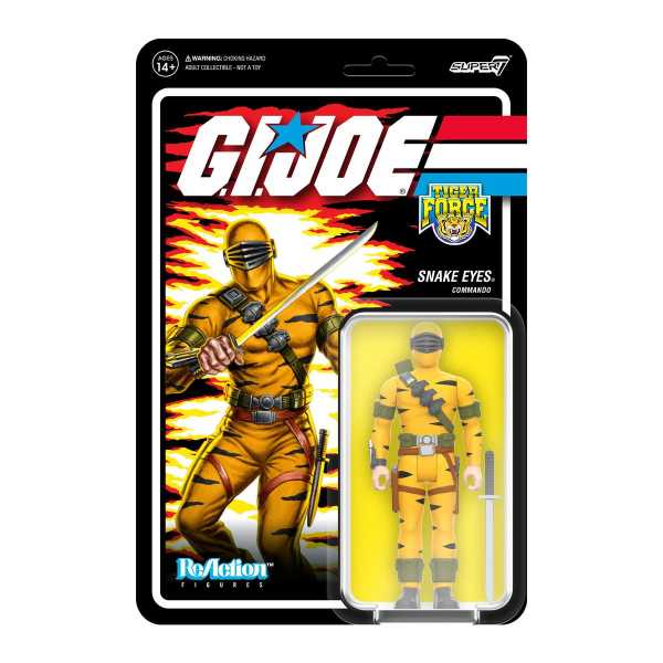 VORBESTELLUNG ! G.I. Joe Tiger Force Snake Eyes 3 3/4-Inch ReAction Actionfigur