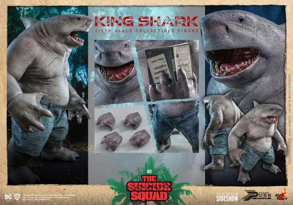 AUF ANFRAGE ! Hot Toys Suicide Squad Movie Masterpiece 1/6 King Shark 35 cm Actionfigur