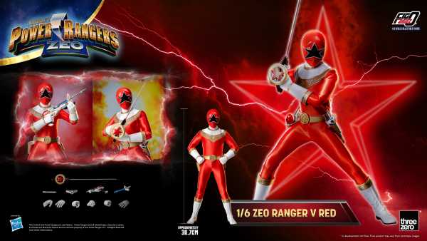 VORBESTELLUNG ! Saban's Power Rangers Zeo FigZero 1/6 Ranger V Red 30 cm Actionfigur