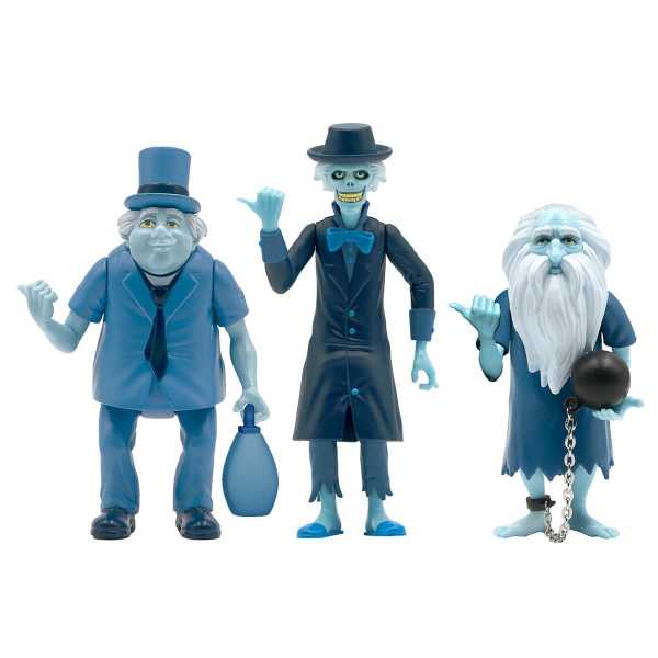 DISNEY HAUNTED MANSION HITCHHIKING GHOSTS REACTION ACTIONFIGUREN 3 PACK