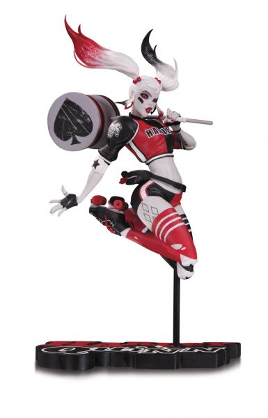 HARLEY QUINN RED WHITE & BLACK STATUE BY BABS TARR