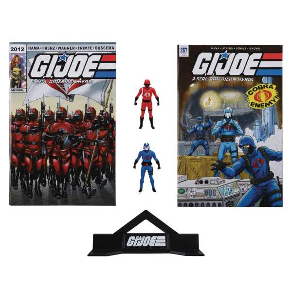 VORBESTELLUNG ! G.I. Joe P. Punchers Cobra Commander & Crimson Guard 3IN Actionfiguren Set & Comics