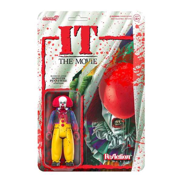 IT Pennywise Monster (Blood Splatter) 3 3/4-Inch ReAction Actionfigur