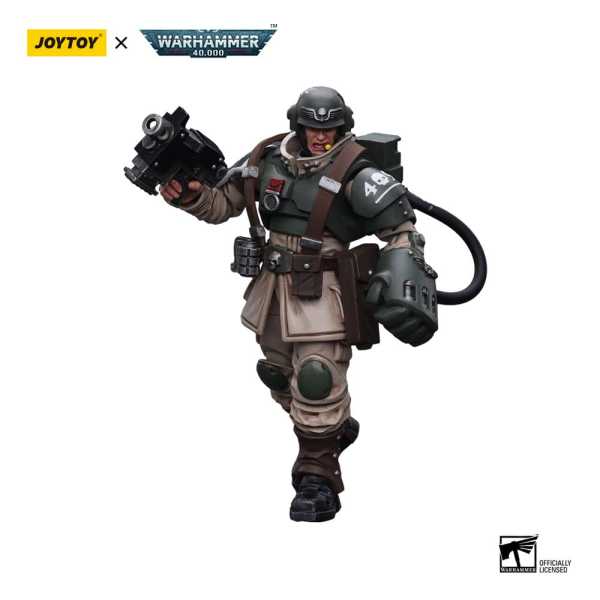 Warhammer 40k 1/18 AM Cadian Command Squad Veteran Sergeant & Power Fist Actionfigur