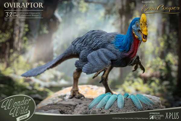 VORBESTELLUNG ! Historic Creatures The Wonder Wild Series Oviraptor Polyresind Statue