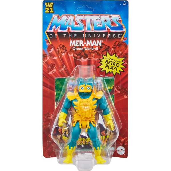 Masters of the Universe Origins Lords of Power Mer-Man US Karte Actionfigur