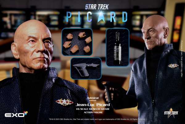 VORBESTELLUNG ! Star Trek: Picard Jean-Luc Picard Admiral Retired 1:6 Scale Actionfigur