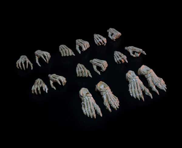 VORBESTELLUNG ! Mythic Legions Congregation of Necronominus Skeletons Hands & Feet Pack Zubehör-Set