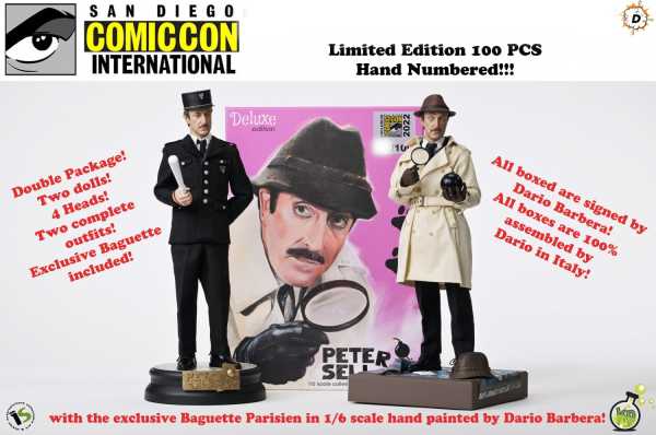SDCC EXCLUSIVE PETER SELLERS 1/6 ACTIONFIGUREN 2-PACK LIMITED HAND-SIGNED VERSION