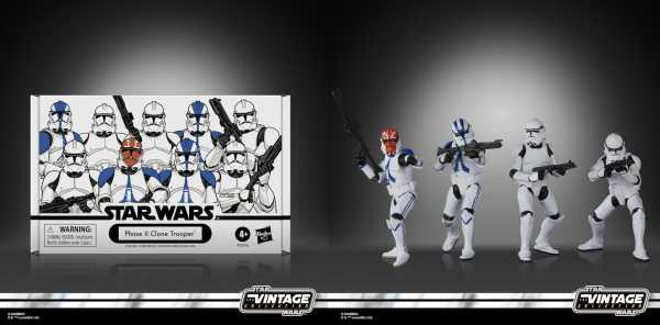 Star Wars The Vintage Collection Phase II Clone Trooper Actionfiguren 4-Pack