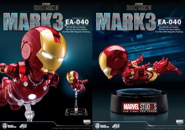 VORBESTELLUNG ! Iron Man 3 EA-040 Egg Att. Iron Man Mark 3 First Ten Years Edition Schwebe-Modell