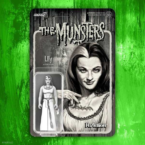 The Munsters Lily (Grayscale) 3 3/4-Inch ReAction Actionfigur
