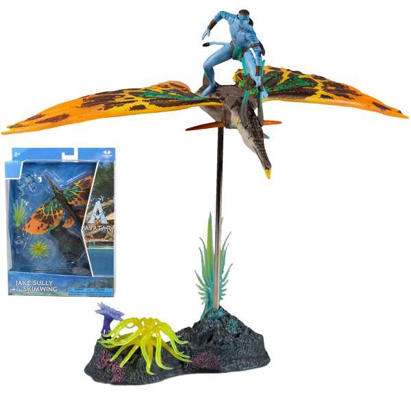 McFarlane Toys Avatar: Way of Water World of Pandora DLX Jake Sully and Skimwing Actionfiguren Set
