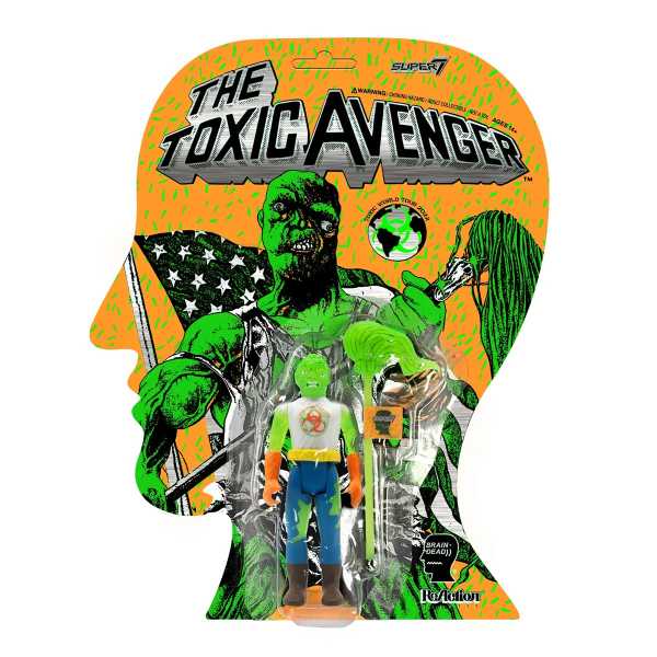 Toxic Avenger x Brain Dead Toxie (Glow) 3 3/4-Inch ReAction Actionfigur