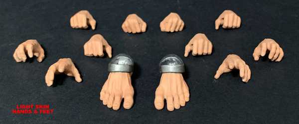 Mythic Legions: Arethyr Light Skin Hands & Feet Zubehör-Set für Actionfiguren