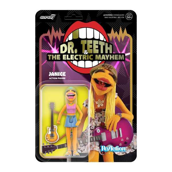 The Muppets Electric Mayhem Band Janice 3 3/4-Inch ReAction Actionfigur