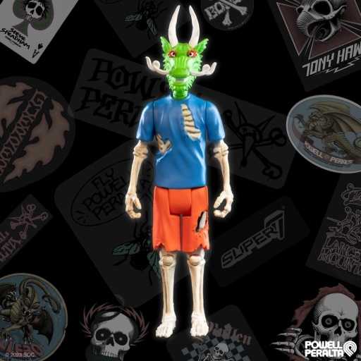 VORBESTELLUNG ! Powell-Peralta Steve Caballero (Chinese Dragon) 3 3/4-Inch ReAction Actionfigur