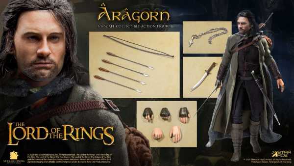 Herr der Ringe (Lord Of The Rings) Real Master Series 1/8 Aragorn 23 cm Actionfigur Special Version