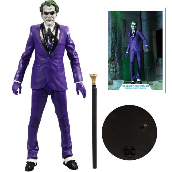 McFarlane Toys DC Multiverse Batman: Three Jokers Wave 1 The Joker: The Criminal 7 Inch Actionfigur