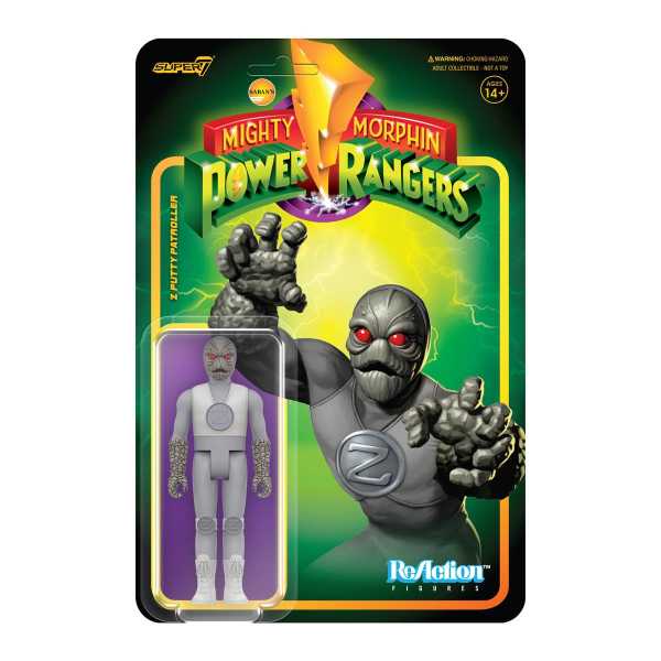 AUF ANFRAGE ! Mighty Morphin Power Rangers Z Putty 3 3/4-Inch ReAction Actionfigur