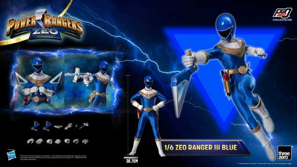 VORBESTELLUNG ! Saban's Power Rangers Zeo FigZero 1/6 Ranger III Blue 30 cm Actionfigur