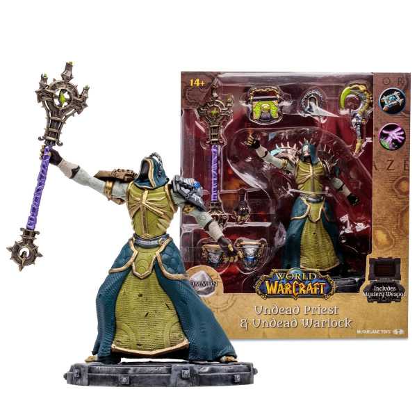McFarlane Toys World of Warcraft Wave 1 Undead Priest Warlock Common 1:12 Scale Posed Figure