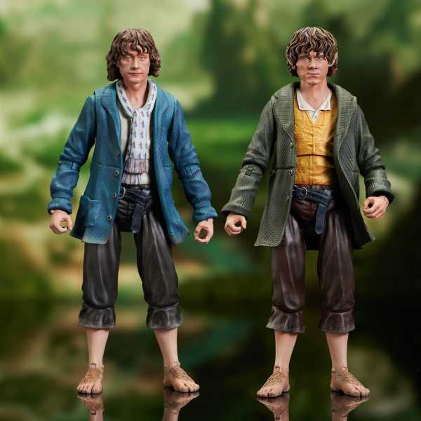 VORBESTELLUNG ! The Lord of the Rings (Herr der Ringe) Series 7 Merry & Pippin DLX Actionfiguren Set