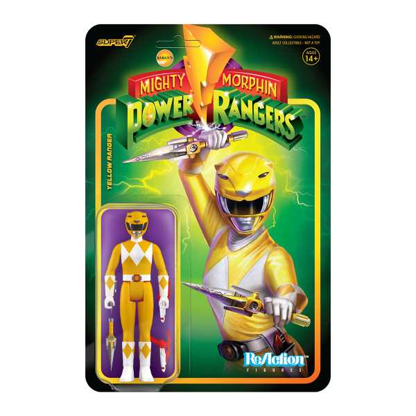Mighty Morphin Power Rangers Yellow Ranger 3 3/4-Inch ReAction Actionfigur