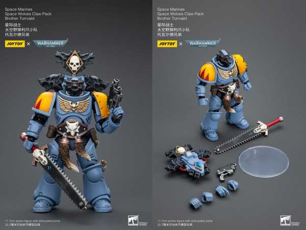 VORBESTELLUNG ! Joy Toy Warhammer 40k Space Marines Space Wolves Claw Pack Brother Torrvald Actionfi