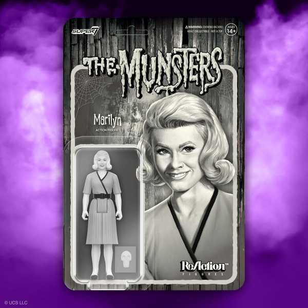 VORBESTELLUNG ! The Munsters Marilyn (Grayscale) 3 3/4-Inch ReAction Actionfigur
