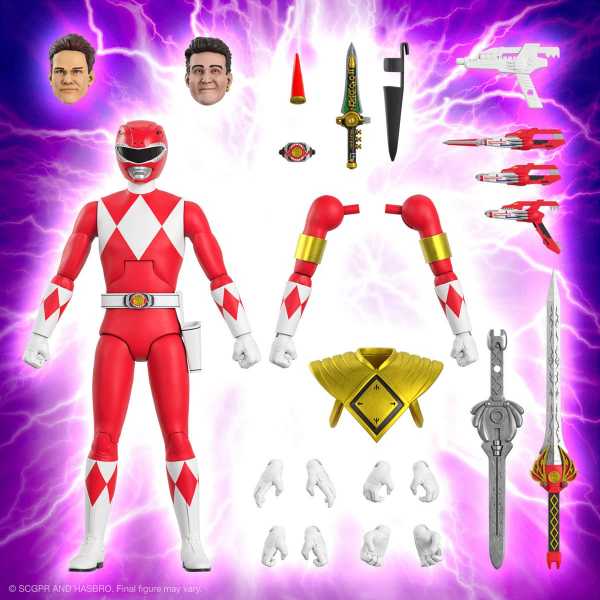 Power Rangers Ultimates Mighty Morphin Red Ranger 7 Inch Actionfigur