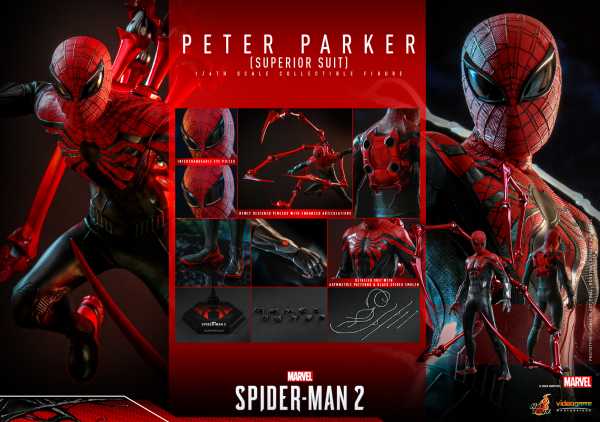 VORBESTELLUNG ! Hot Toys Spider-Man 2 Video Game Masterpiece Peter Parker Superior Suit Actionfigur