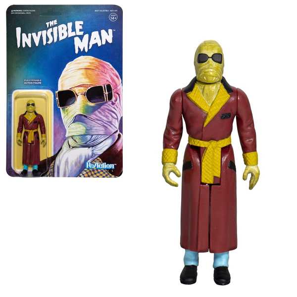 UNIVERSAL MONSTERS WAVE 2 INVISIBLE MAN REACTION ACTIONFIGUR