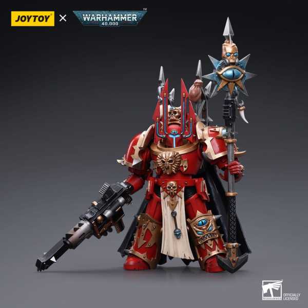 Joy Toy Warhammer 40k Chaos Crimson Slaughter Sorcerer Lord in Terminator Armour Actionfigur