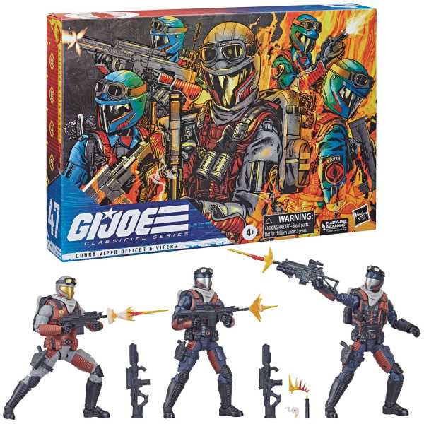 VORBESTELLUNG ! G.I. Joe Classified Ser. Vipers and Officer Troop Builder Pack Actionfiguren 3-Pack