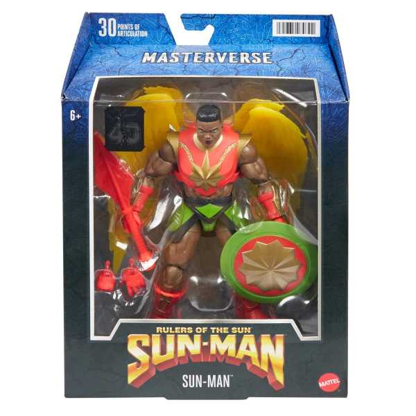 Masters of the Universe Masterverse Rulers of the Sun: Sun-Man Actionfigur US Karte
