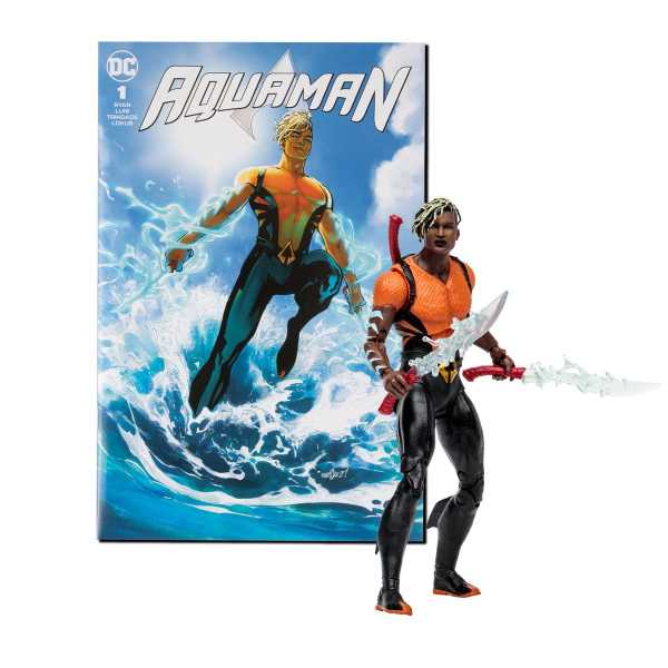 VORBESTELLUNG ! McFarlane Toys Aquaman Page Punchers Wave 3 Aqualad 7 Inch Actionfigur & Comic Book