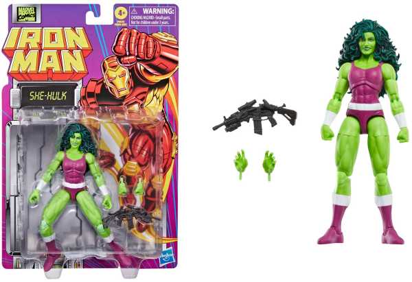 VORBESTELLUNG ! Marvel Legends Retro Iron Man Wave She-Hulk 6 Inch Actionfigur