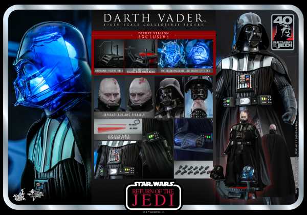 VORBESTELLUNG ! Hot Toys Star Wars: Episode VI Return of the Jedi 40th Anniversary Darth Vader DLX